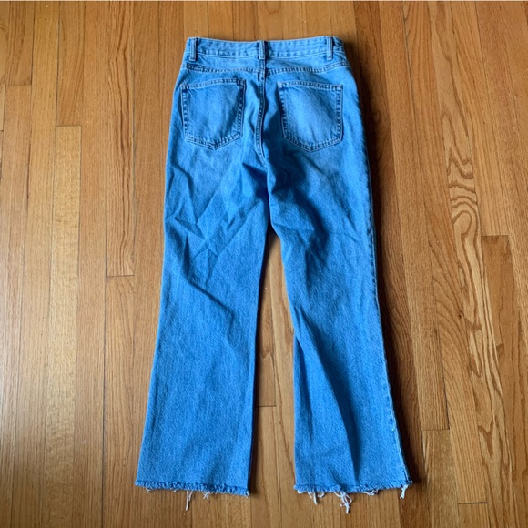 H&M Buttonfly Denim Ripped Jeans US 6 - Picture 5 of 7